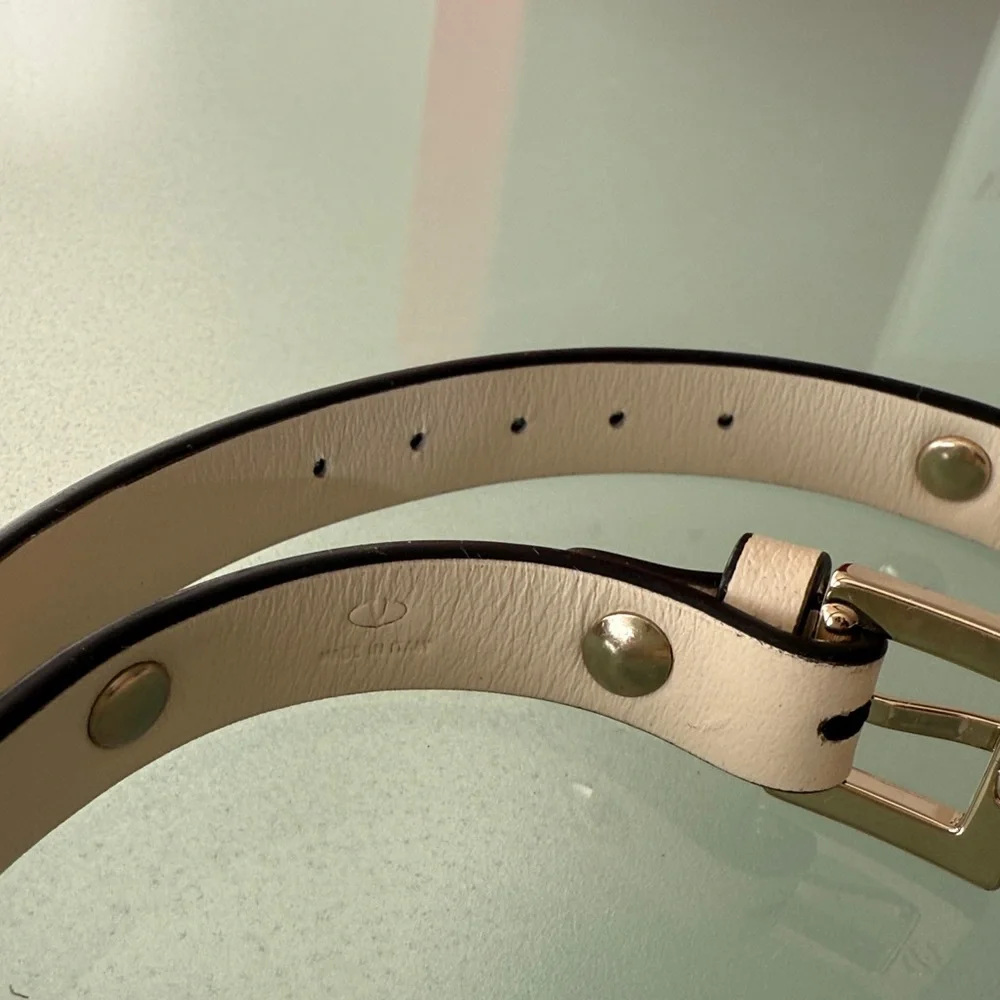 NIB VALENTINO Garavani Rockstud Leather Double wrap BRACELET w/gold Studs ITALY - Picture 5 of 14